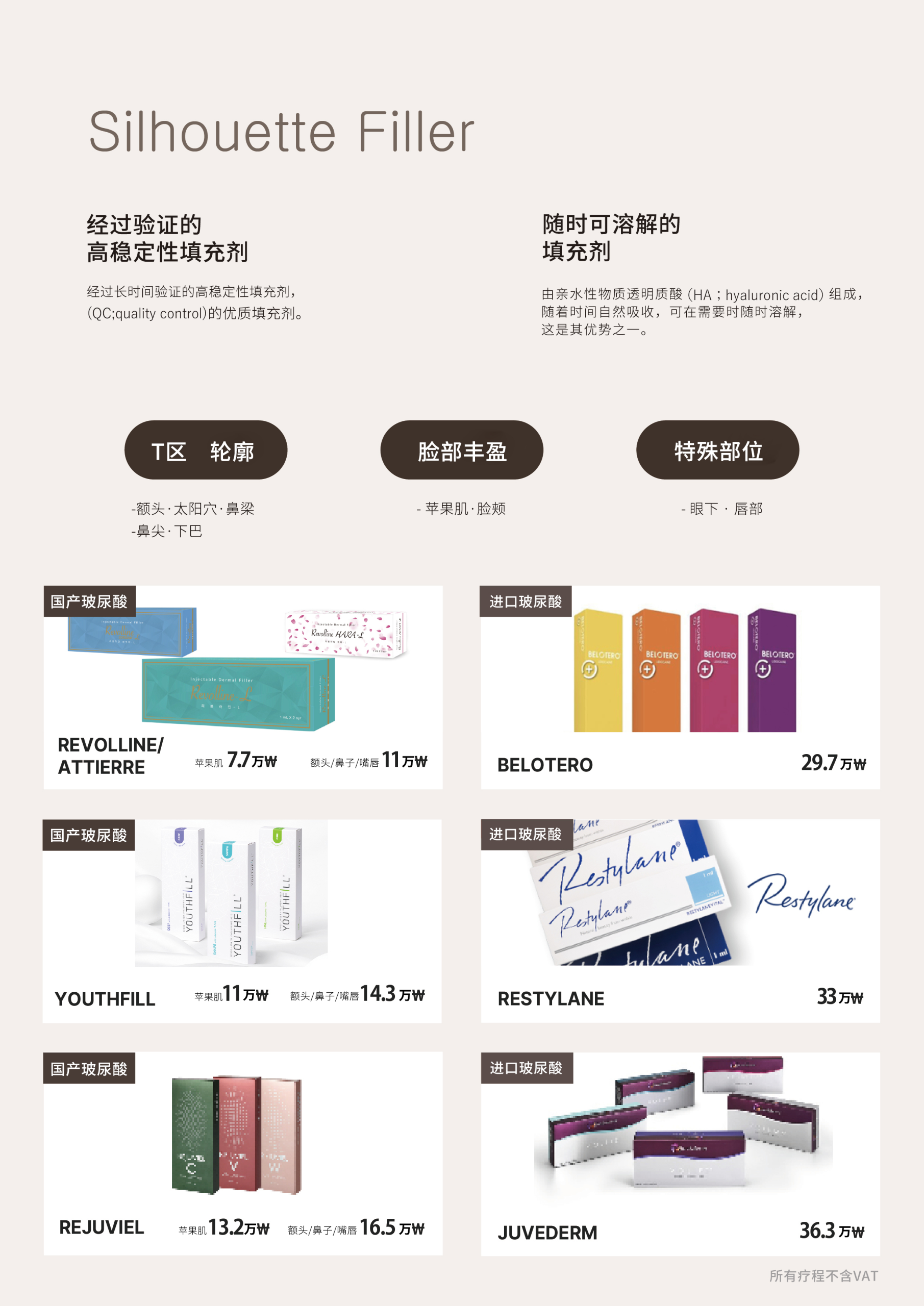 釜山弗洛麗雅皮膚科(floria)價格表